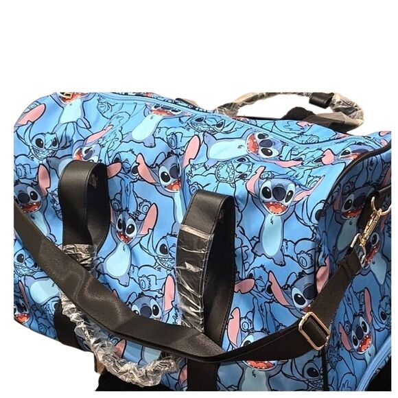 Disney's Stitch Logo Rolling Travel Duffel Bag - Picture 10 of 10